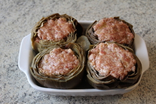 carciofi ripieni di carne