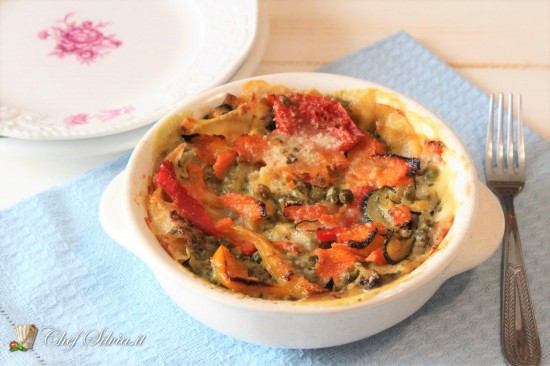 Lasagne di pane carasau e verdure