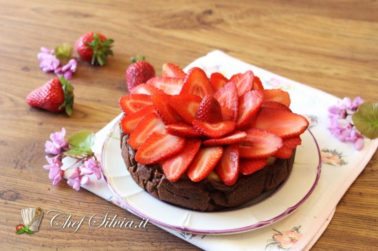 Crostata al cioccolato e fragole