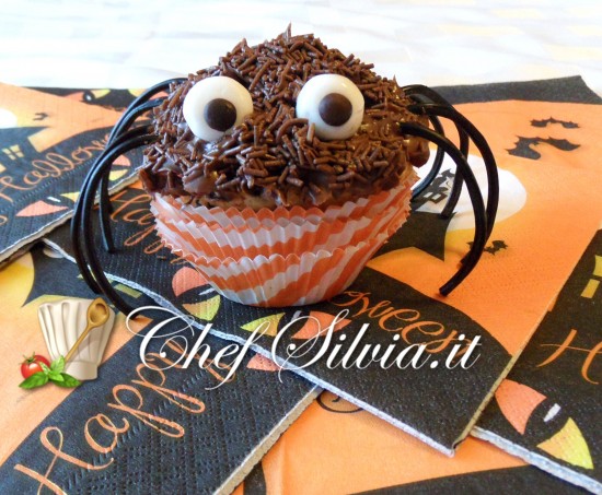 Spider cupcake – cupcakes di Halloween