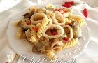 Fusilli piccanti  calamari e carciofi