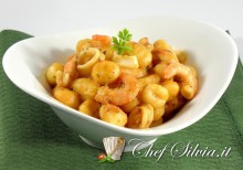 Gnocchi calamari e gamberi