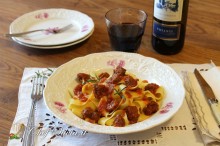 Pappardelle al ragu' di cinghiale