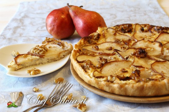 Quiche gorgonzola e pere