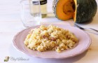 Risotto zucca, gorgonzola e speck