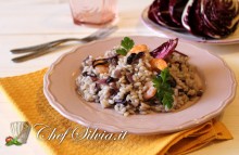 Risotto radicchio e gamberi