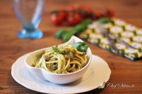 Spaghetti al pesto di fagiolini