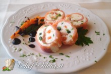 Spirali di salmone affumicato