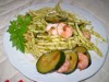 Trofie al pesto con gamberetti e zucchine