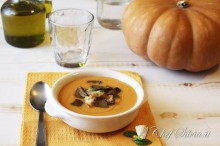 Vellutata di zucca e funghi porcini